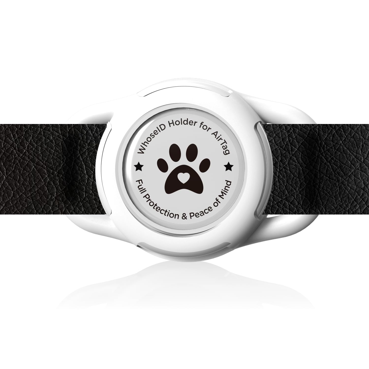 Airtag Dog Collar Holder, Durable & Lightweight Airtag Case, Slide-on Waterproof Protective Air Tag Holder for Dog Collar - for Dogs and Cats (White,