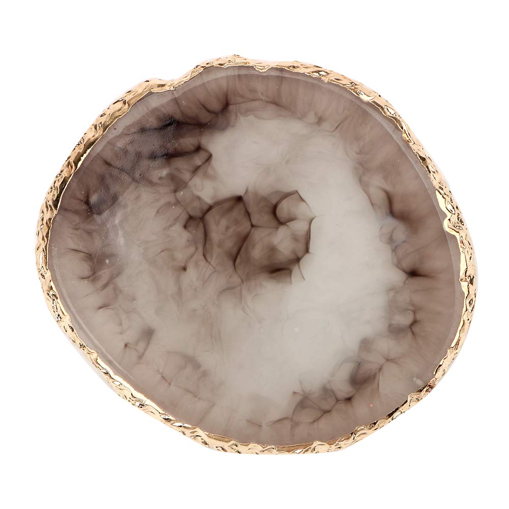 NOPNOG Painted Palette Style Tray, Jewellery Display Plate, for Necklace Earrings Display, Resin, 10 × 8.5 × 0.6 cm (Black)