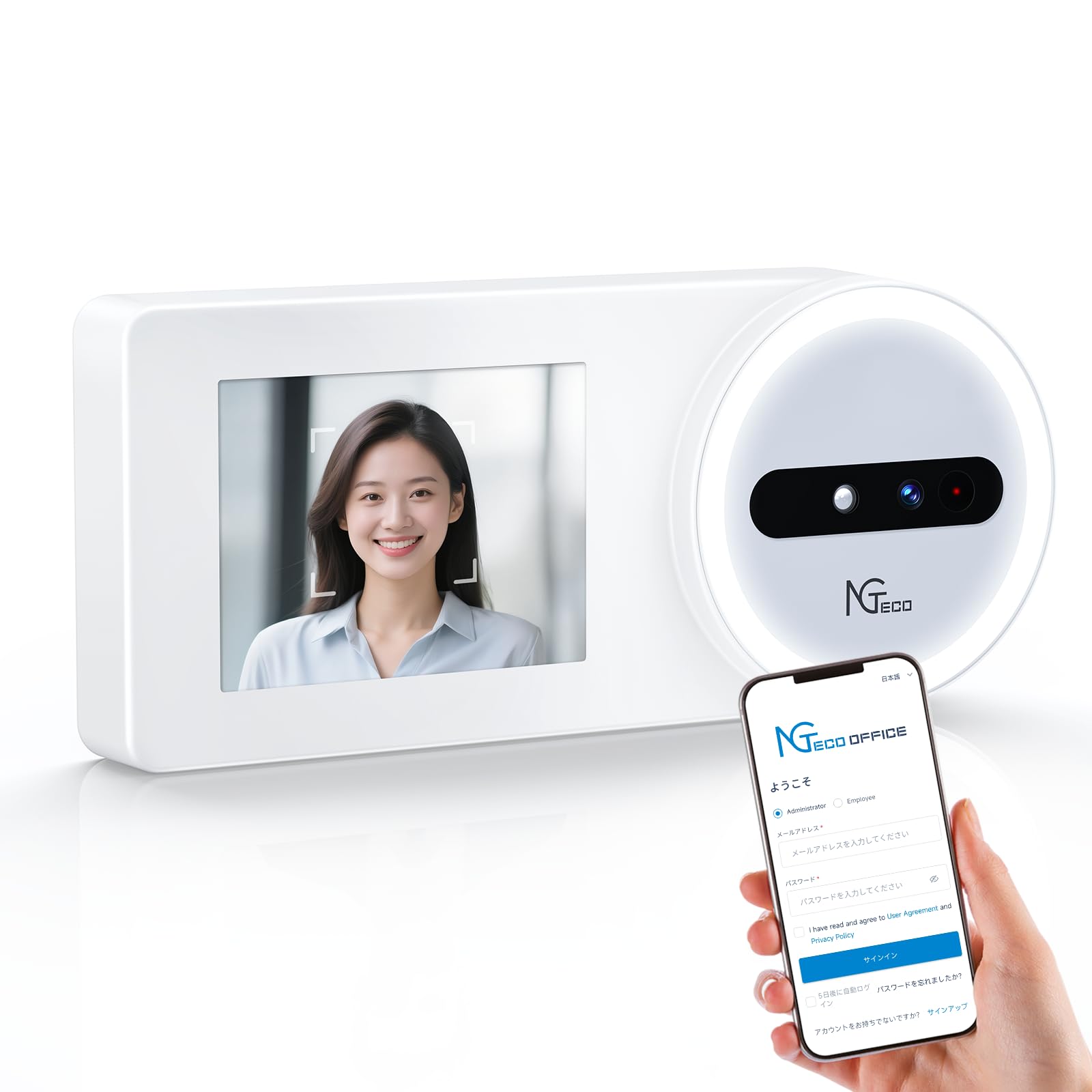 Amazon.co.jp: NGTeco クラウド勤怠管理タイムレコーダー｜顔認識 小