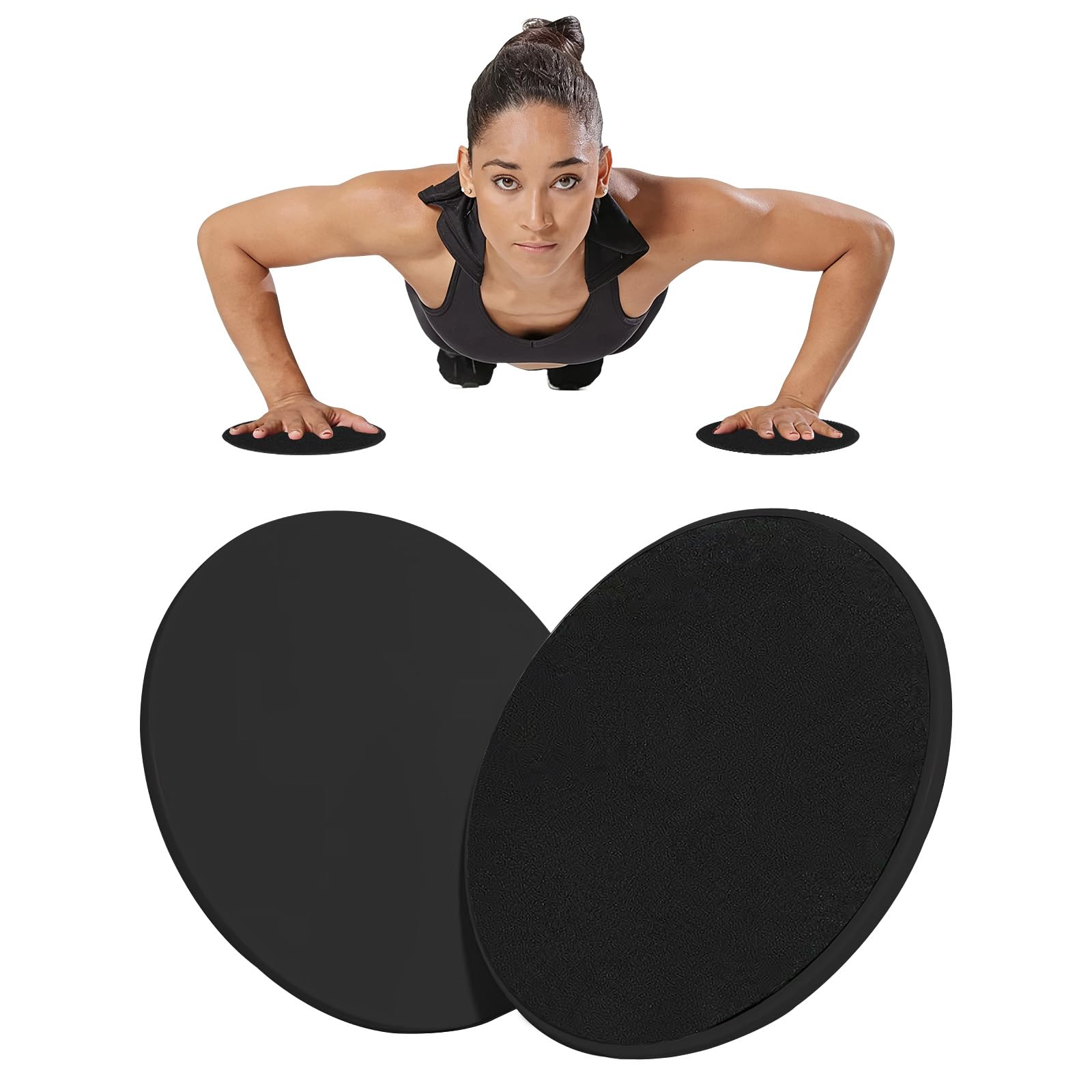 Deslizadores deportivos mejorados para entrenar, discos deslizantes de doble cara para entrenamiento de cuerpo completo en alfombras o suelos de madera dura, equipo de fitness y ejercicio en casa para