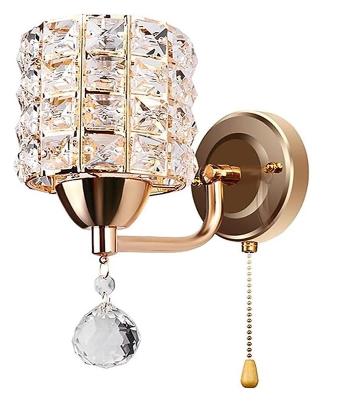 ZTCHSENZT Wall Lamps Indoor and Outdoor Wall Lights Wall Lamp, Crystal Wall Lamp, Art Bedside Lamp Mirror Front Lamp,Chandelier Lamps,Gold