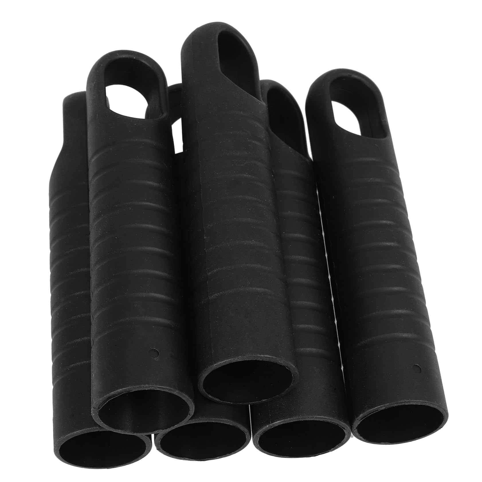 HOODANCOS 6pcs Black Mop Handle Replacement Grips for Efficient Cleaning Compatible Broom and Dustpan Hand-Friendly Design for Comfortable for Household Use