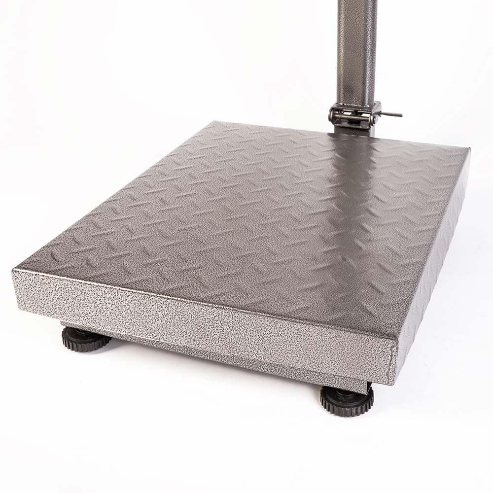 SQUADO Bilancia Digitale Professionale 300 kg Display LCD Base Acciaio Inox Piattaforma Antiscivolo