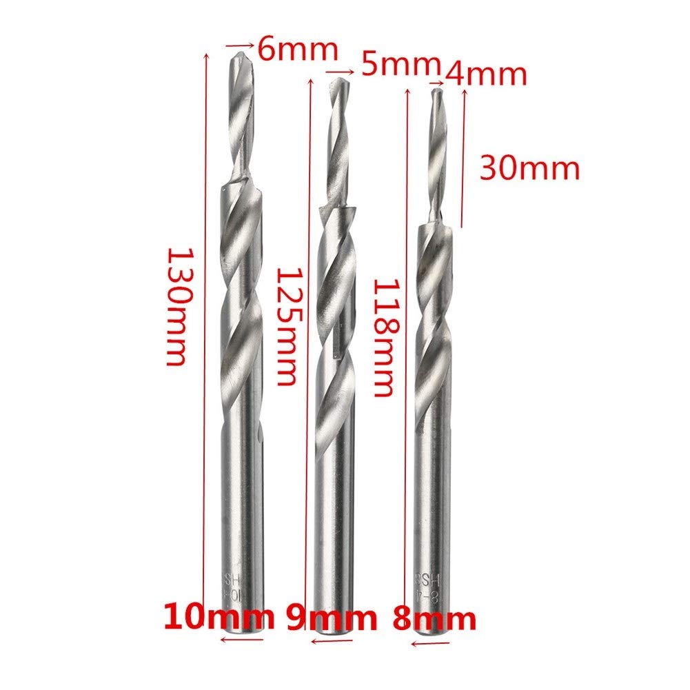 Jeu De 5 Forets À Bois Hélicoïdaux Hss - Diamètre : 4 À 10 Mm - Dans