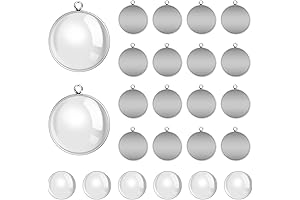 Winspeed 40Pcs Silver Stainless Steel Bezel Trays and 40Pcs Clear Glass Cabochon...