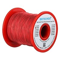 Vista 24 de BNTECHGO - Alambre magnético de calibre 16 a 38°AWG - Alambre de cobre esmaltado - Alambre para embobinar magnético esmaltado 1 rollo rojo Rojo 1 Lb