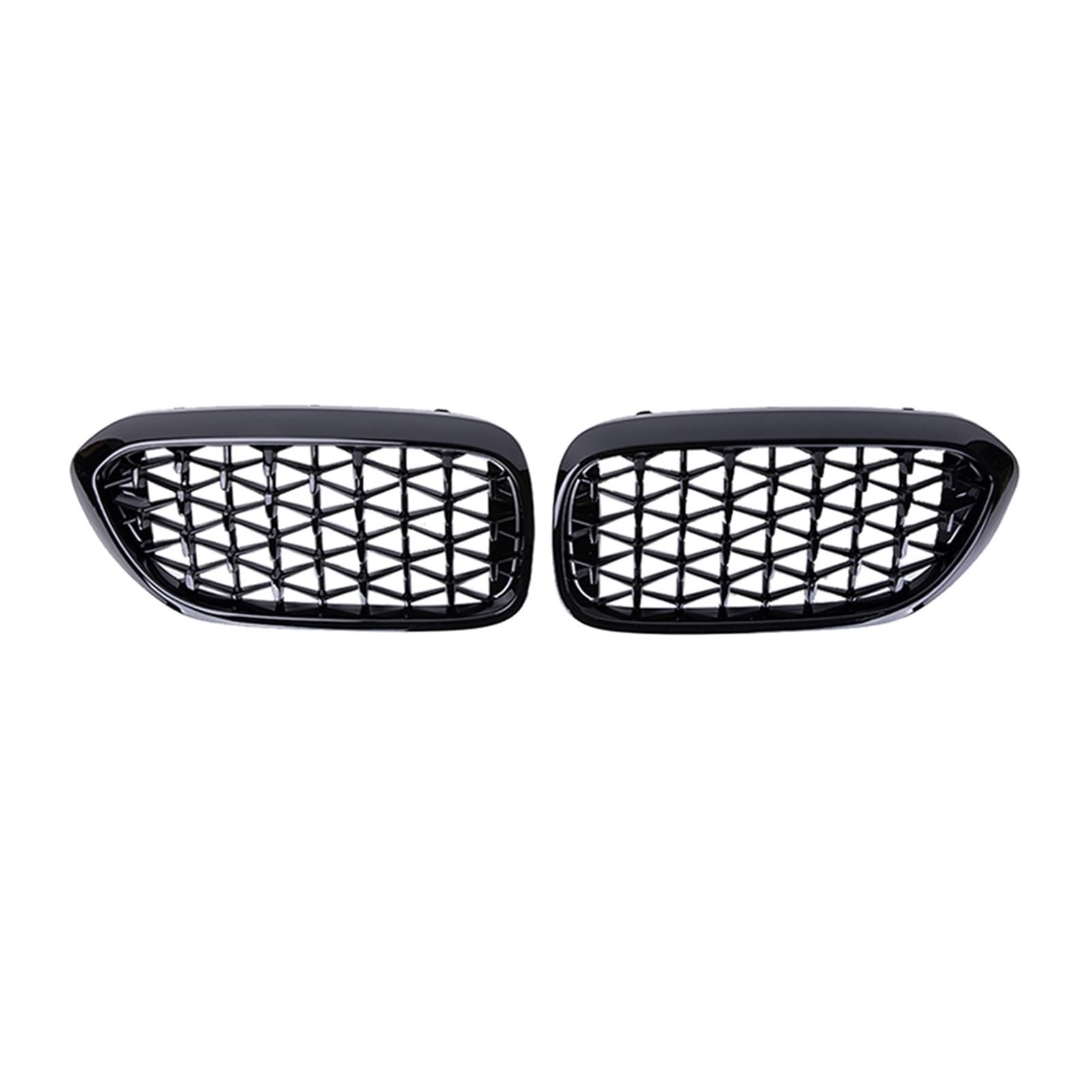 2 szt. Przedni grill samochodowy kratka zderzaka, dla BMW, serii 5 G30 G31 G38 2018 2019 2020 chromowane diamentowe grille wyścigowe styl Meteor