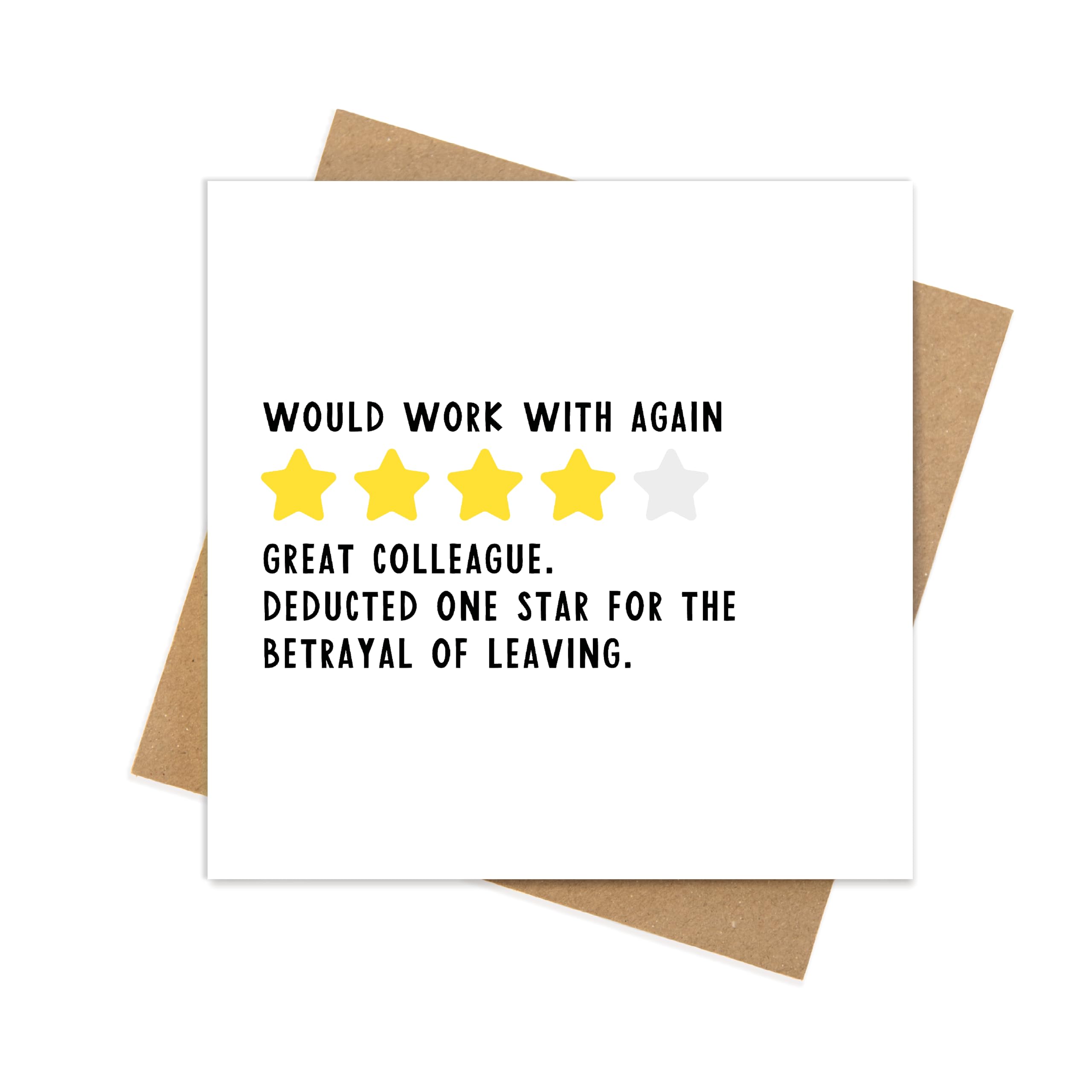 "Manta Makes Leaving card goodbye good luck card, retirement new job card to go with sorry your leaving gifts for colleagues women or men (Star review)"