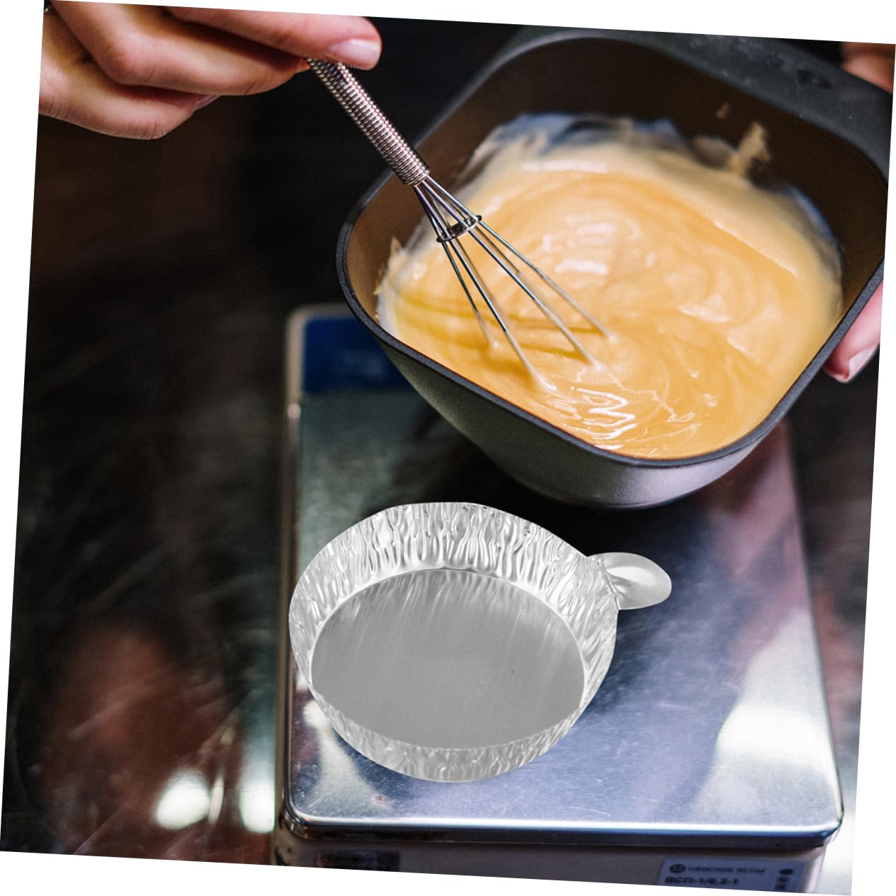 100 Pz Piatto Per Pesare in Foglio Di Alluminio Contenitore Per Piatti Da Laboratorio Piatti Di Pesatura Della Bilancia Barca Di Pesatura Di Misurazione Barche Pesa Polvere