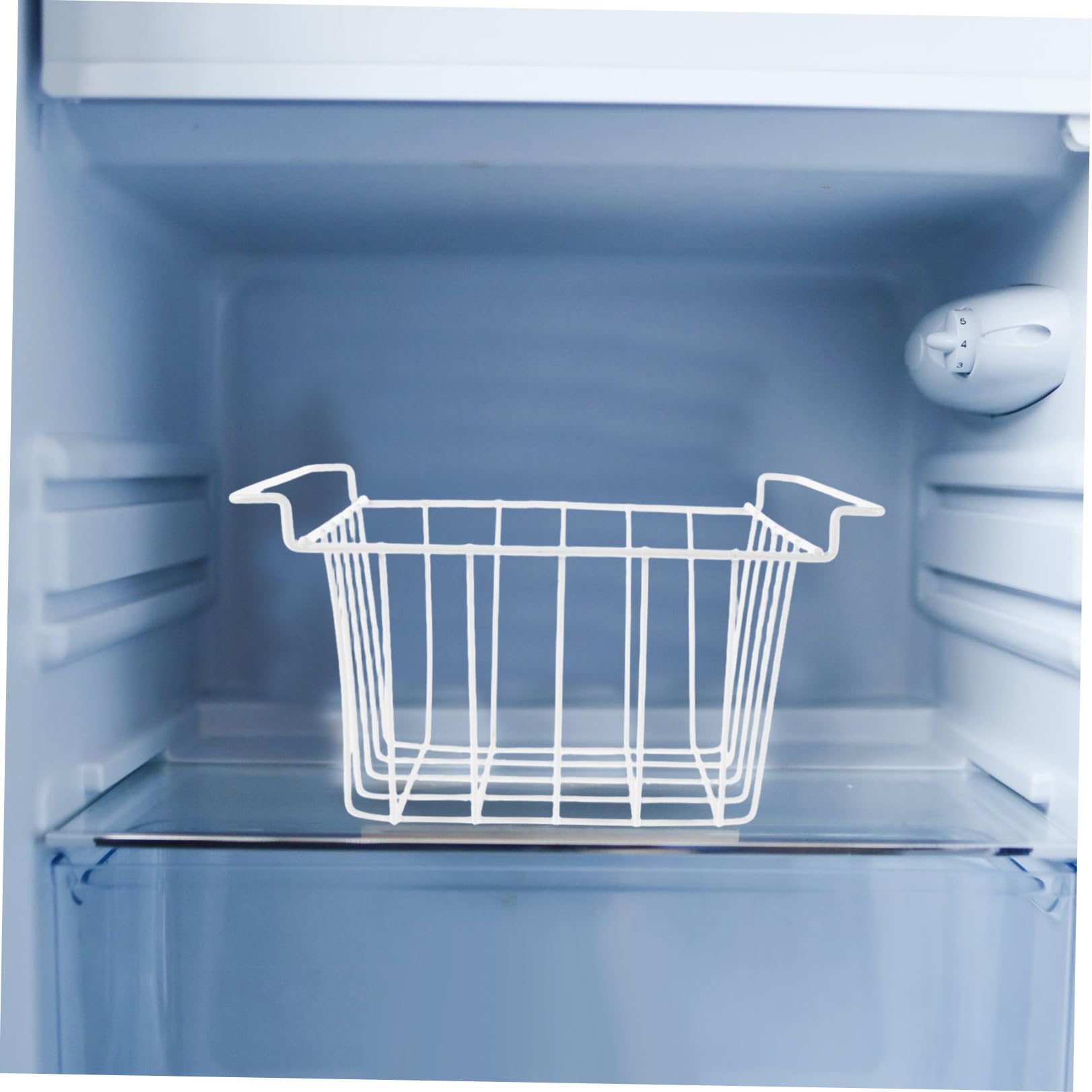 Cesta de Congelador Colgante de Hierro Blanco para Alimentos