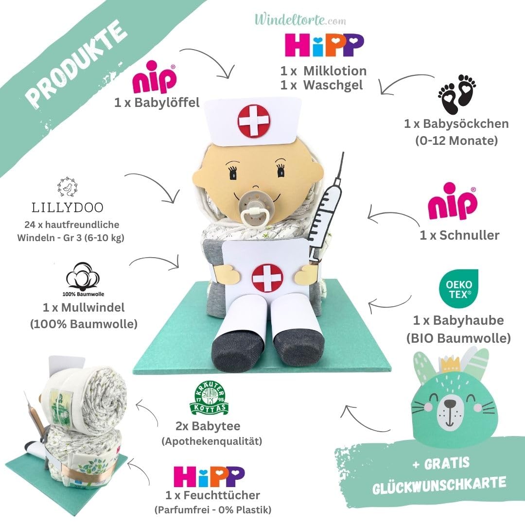 Krankenschwester & Pflegerin [HELDINNEN im Alltag] - Jungen & Mädchen - Neutral Unisex - Geschenk zur Geburt - Babyparty - Baby - Babyshower - Pullerparty - Babyartikel - Spucktuch