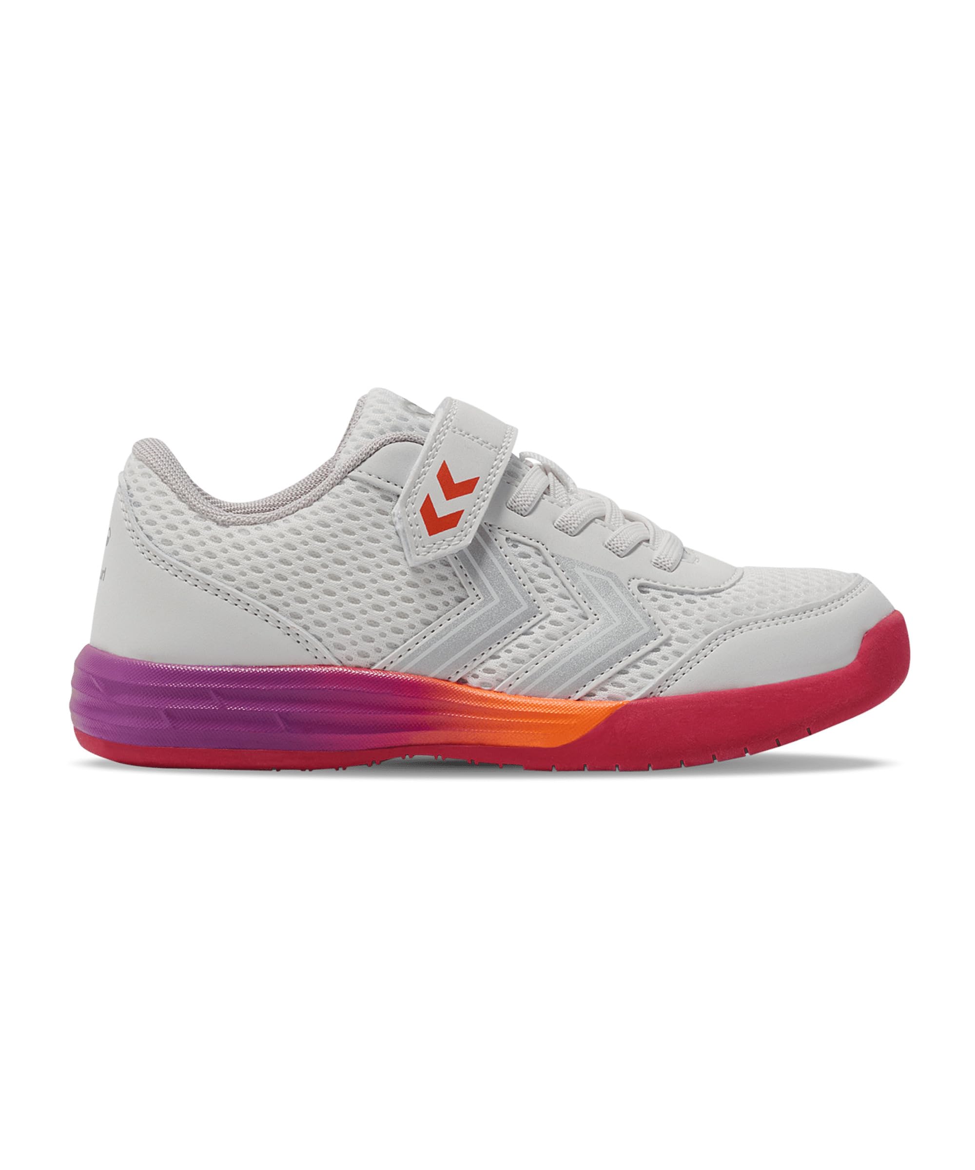 hummel Multiplay Flex VC Jr, Sneakers, White and Pink, 10.5 UK, White and Pink, 29 EU