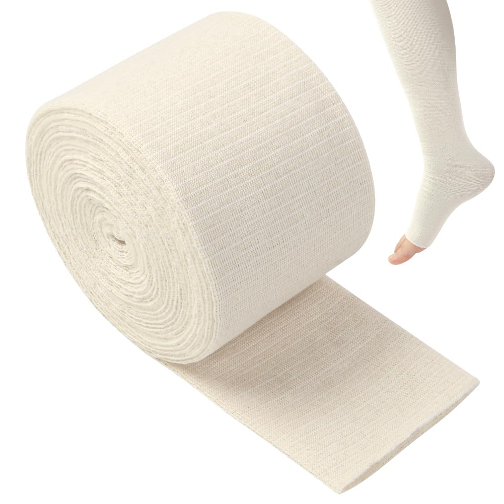 Flintronic Vendaje Elástico de Compresión Tubular de 7.5 cm x 5 M Vendaje de Fijación, para Pequeñas Extremidades, Muñecas
