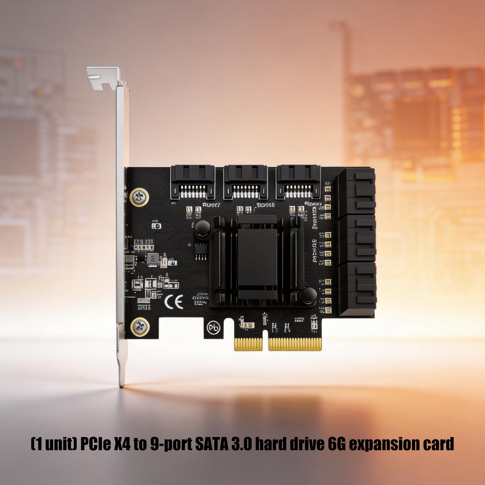 Scheda espansione PCIE da 4X a 9 Porte SATA3.0 con velocità 6 Gbps per trasferimento Dati Alte Prestazioni