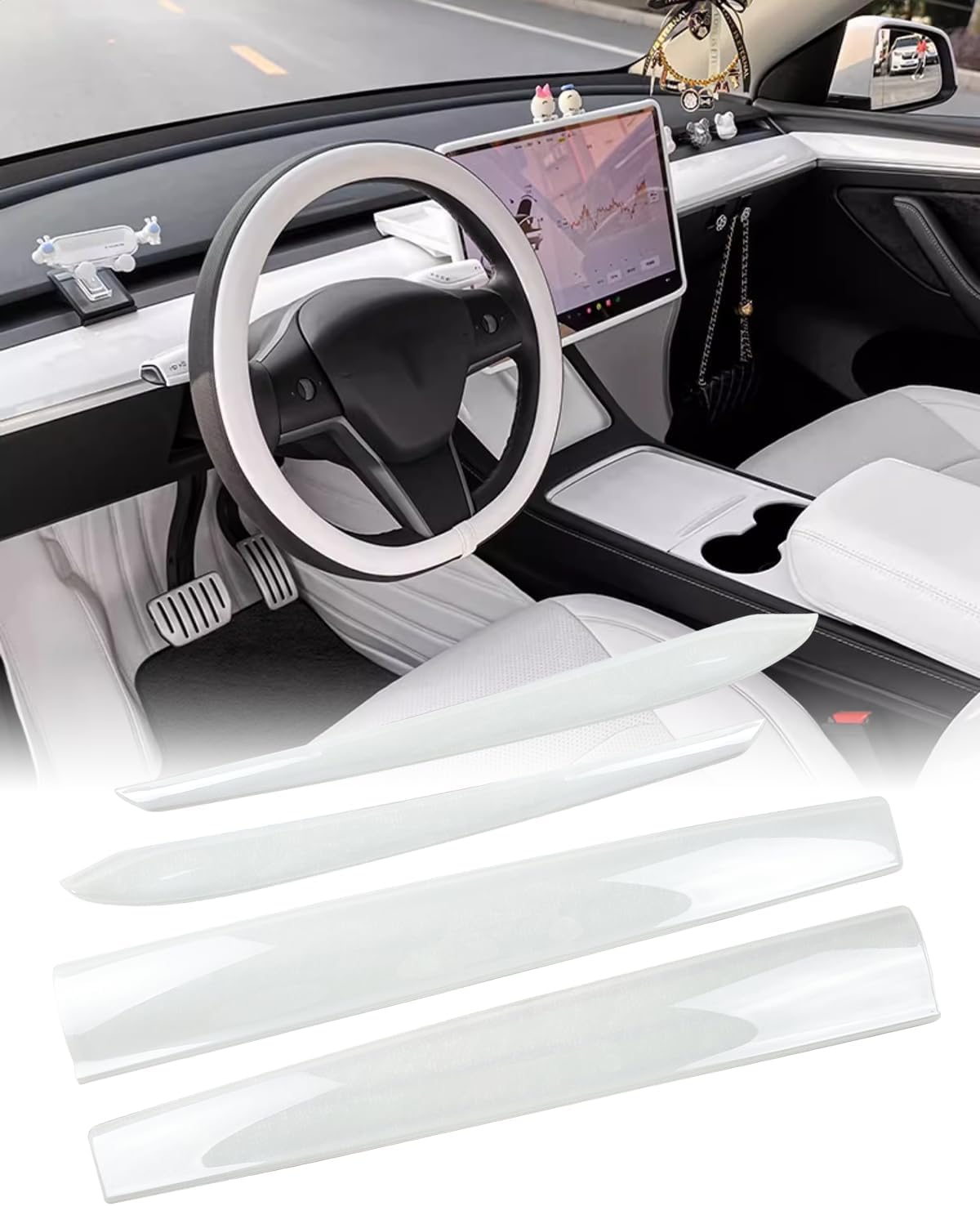 Rislobx Tesla Model 3 Model Y Dashboard Cover, NonSlip Dashboard Protection Mat for