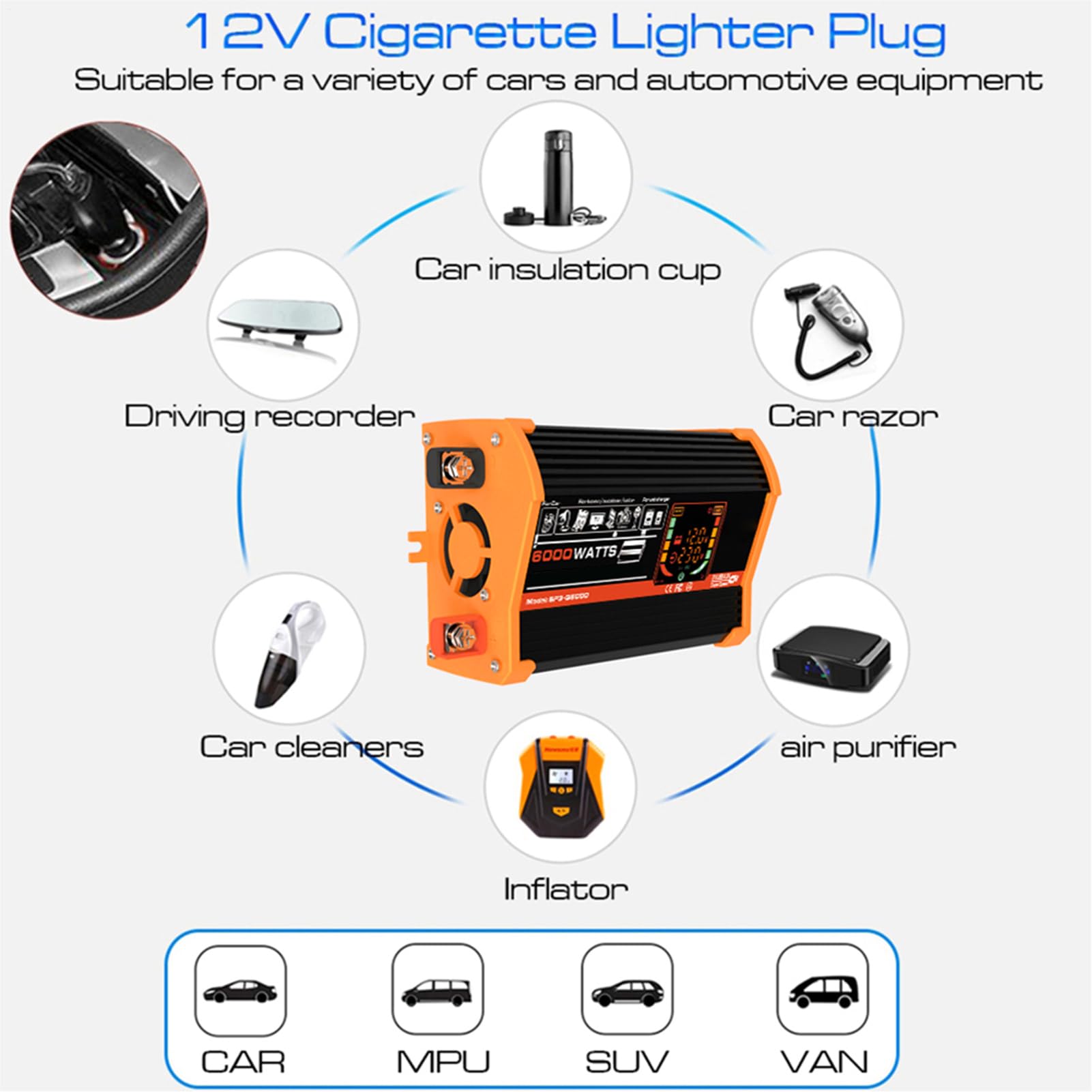 Generador Solar Con Paneles – Kit De Inicio Con Inversor Y Paneles Solares | Inversor De Coche Con Adaptador USB, Batería De Litio Portátil Para RV, Furgoneta, Camping, Viajes Por Tierra Y Aventu