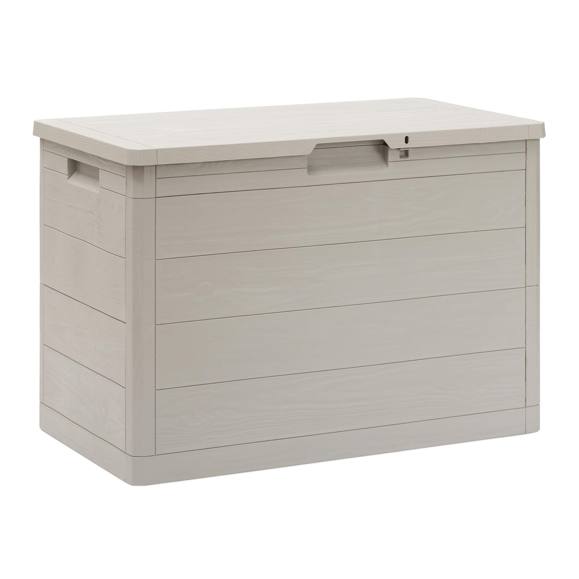 TOOMAX Coffre Multibox Woody's 160L porte-bagages pour extérieur, effet bois, Dimensions : 77,5 x 44,5 x 52,7 h, Art.186 (gris tourterelle) (160 L - 77,5 x 44,5 x 52,7 h, gris tourterelle)