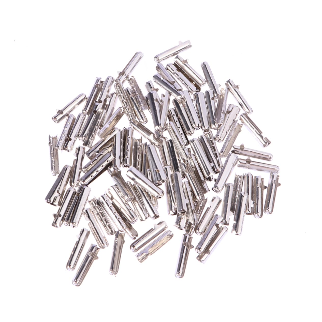 GALPADA 100 Pcs Shoelace Repair Clips Metal Head Lace Locks Shoelace Decorative Tips for Sneakers