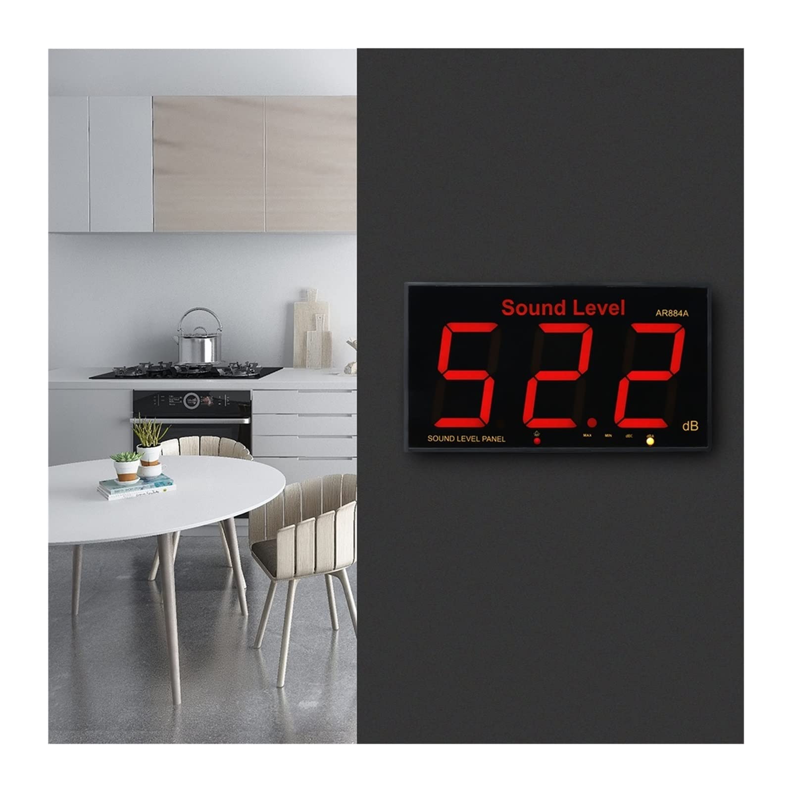 Misuratore di livello del suono digitale con LCD Display rumore montato a parete 30-130db Strumenti diagnostici misurazione Per uso di laboratorio