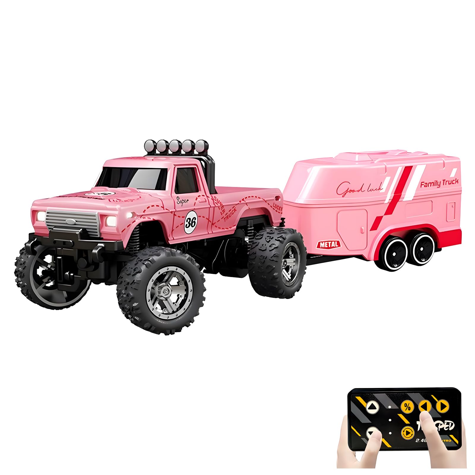 Amazon.com: Flashstar Mini Rc Truck, 1:64 Scale Monster Truck