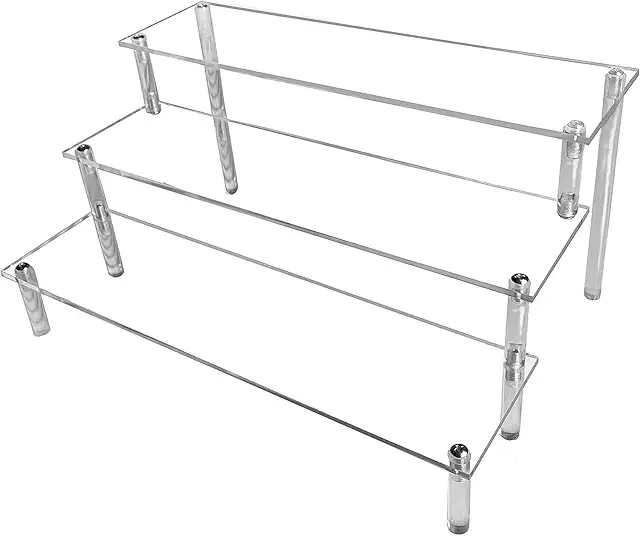 3-stufiges Acryl-Regal für Figuren, Schmuck, Kosmetik & mehr - vielseitiger Organizer