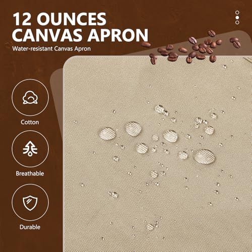 Aprons for Men Women with Pockets, Waterproof Adjustable Chef Apron for Cooking, Baking, Gardening, BBQ, Craft Working, Painting - Image 5