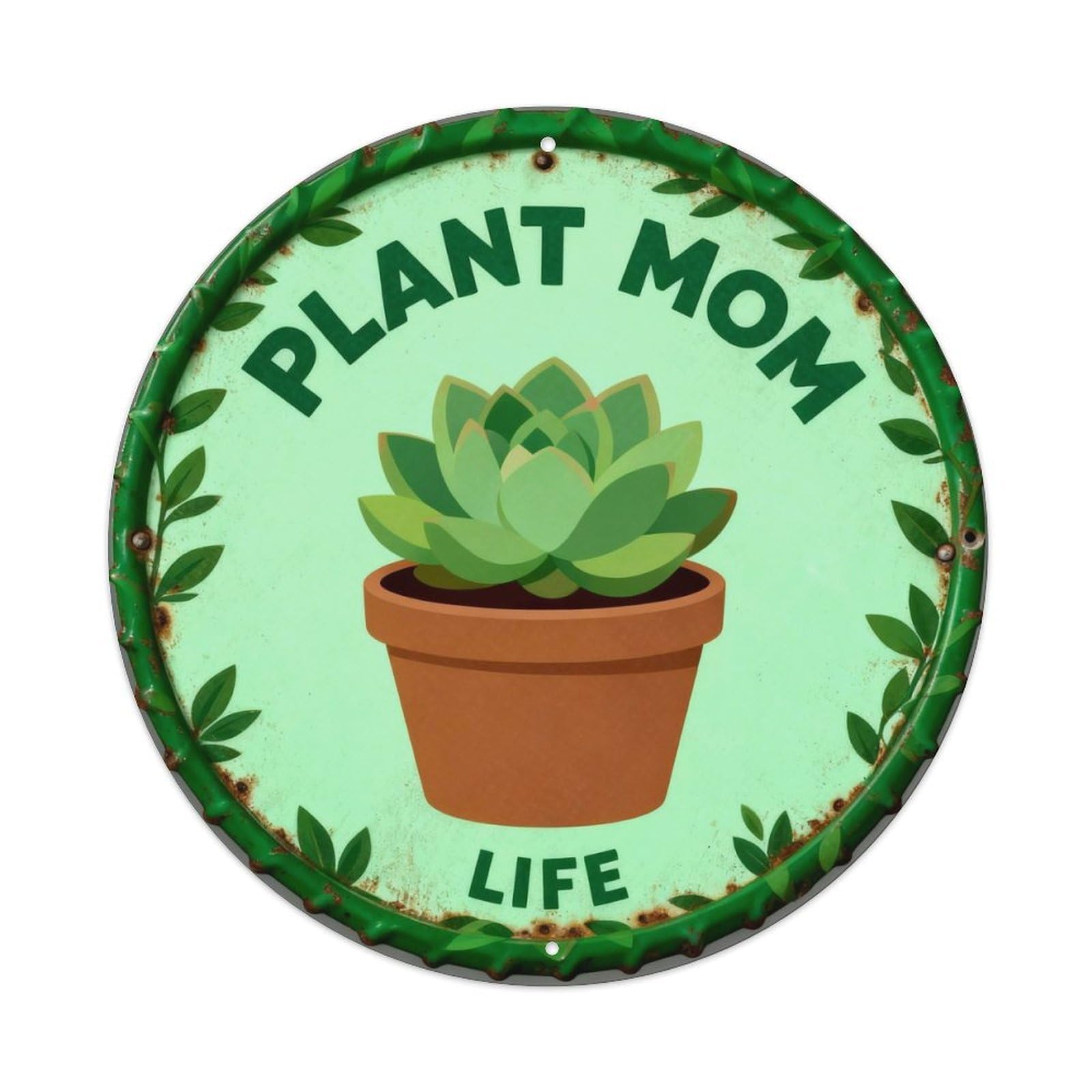 Plant Mom Life Metal Tin Sign Plaque