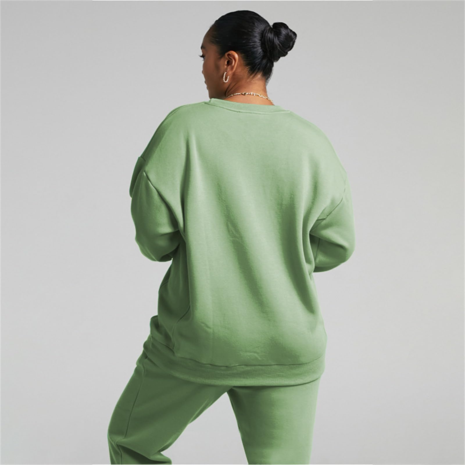Suncolour Completo da Donna in Due Pezzi Felpa Pullover e Pantaloni da Jogging Tuta Calda Set di Tute Casual