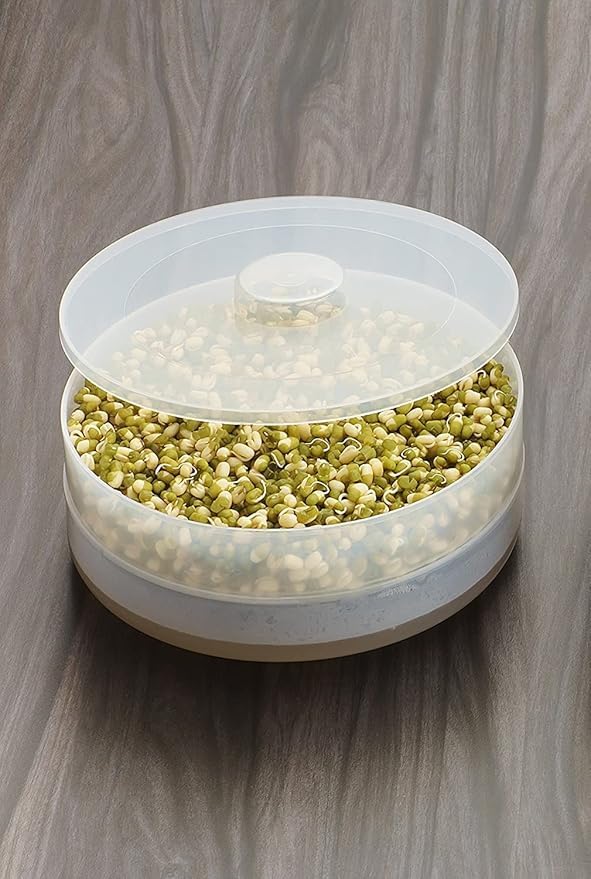 2 Layer Sprout Bowl Maker Multi-Level Sprouting Container Tray | Home Gardening, Seed Sprouter, Vegetable Growing, Microgreen Growing, 1 Piece-image-44