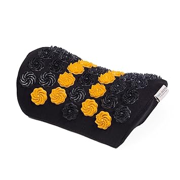 Core Asana Cotton Acupressure Massager Pillow, Orthopedic Cervical Pillow for Neck Pain and Shoulder Pain Relief | Reduce Stress and Tension with Neck Pillow Massager (Onyx Black) - image, photos