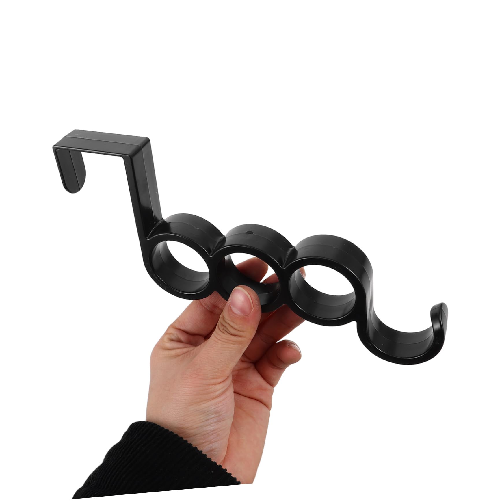 Ciieeo Ganchos para Puerta de 10 Piezas de Plástico Negro | Almacenaje Multifunción, Estilo Moderno Minimalista, para Dormitorio y Colgar Sombreros