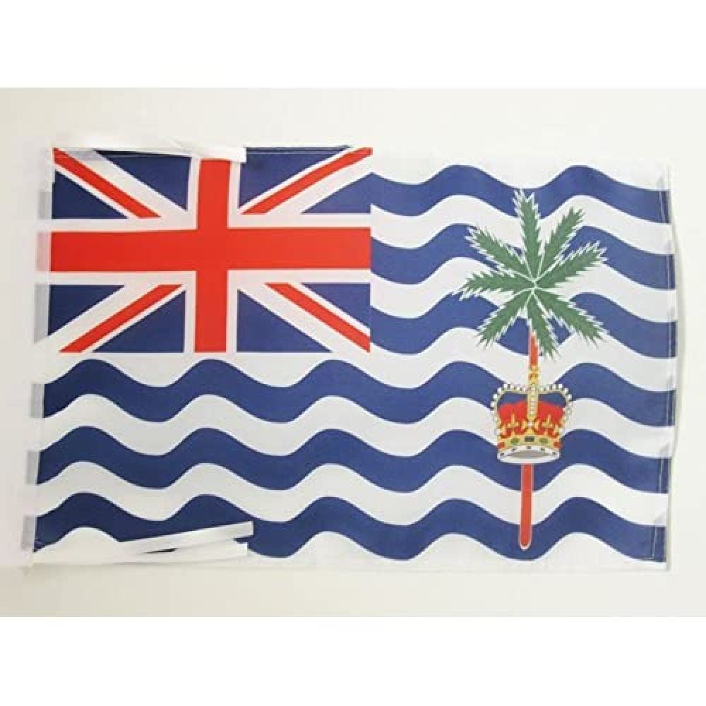 AZ FLAG - British Indian Ocean Territory Flag - 18'' x 12'' - 100% Polyester british Small Banner with Two Cords - Fade Resistant - Vivid Colors - 18x12 in - 45x30 Cm