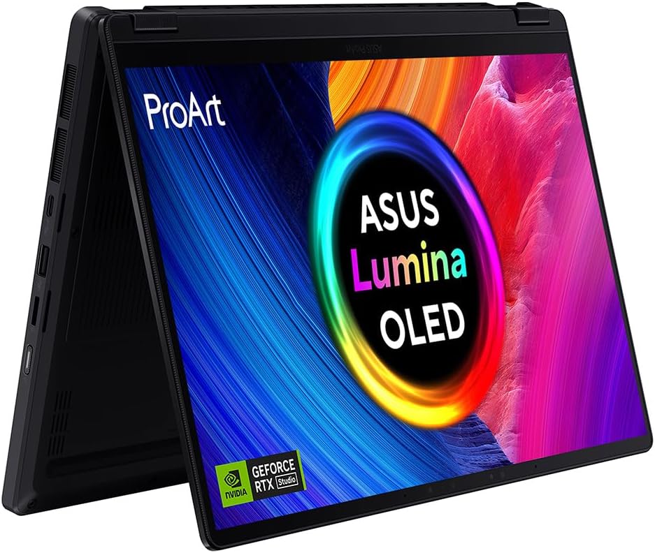 ASUS ProArt PX13 HN7306WV 13.3' 3K OLED Touchscreen 2-in- 1 Laptop (AMD Ryzen AI 9 HX 370, NVIDIA GeForce RTX 4060, 32GB RAM, 1TB PCIe SSD, Backlit Keyboard, Windows 11, Wi-Fi 7) Includes Stylus Pen
