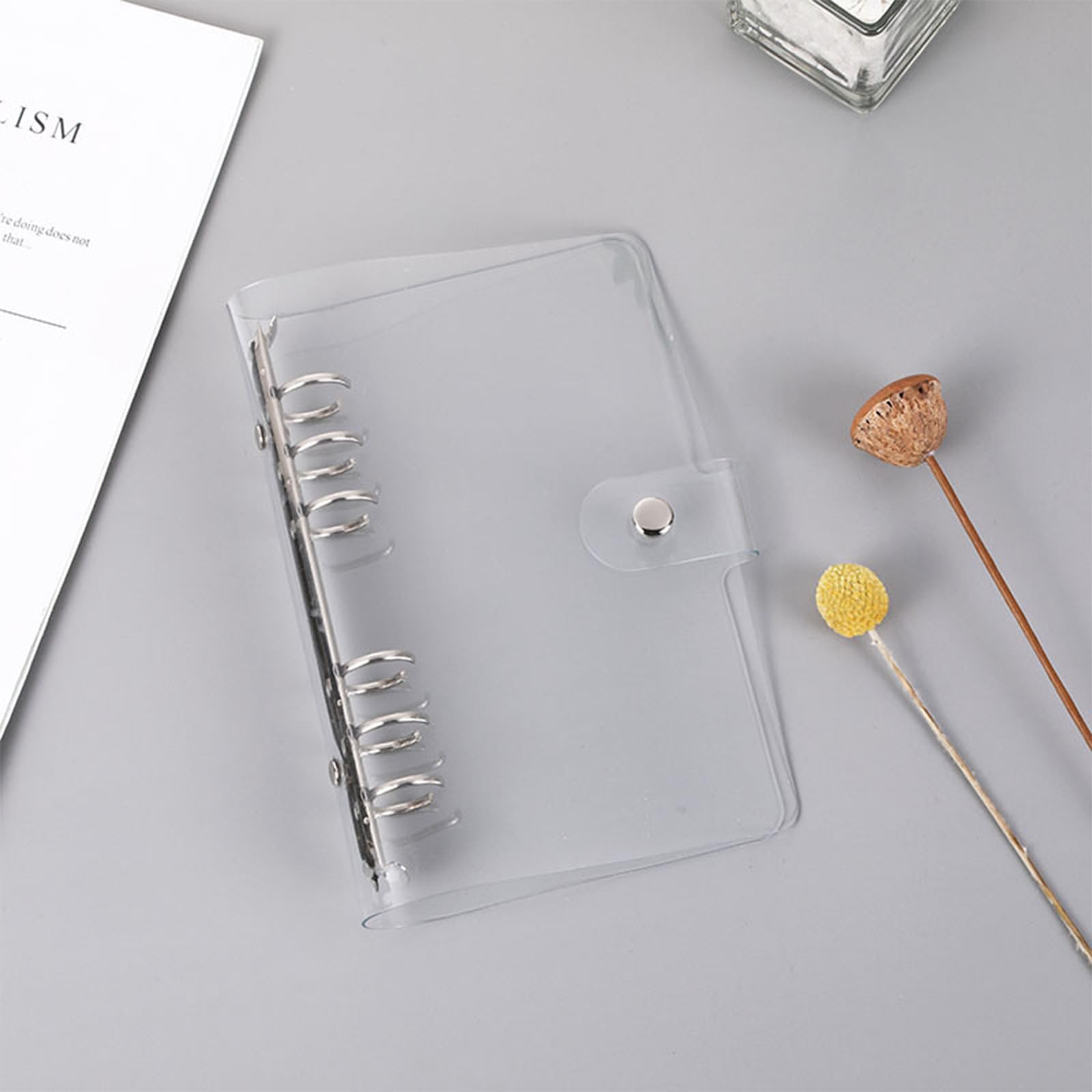 Classeurs Anneaux A6 2pcs Avec 20 Pochettes - Organisation Documents Transparente - Bureau Et école