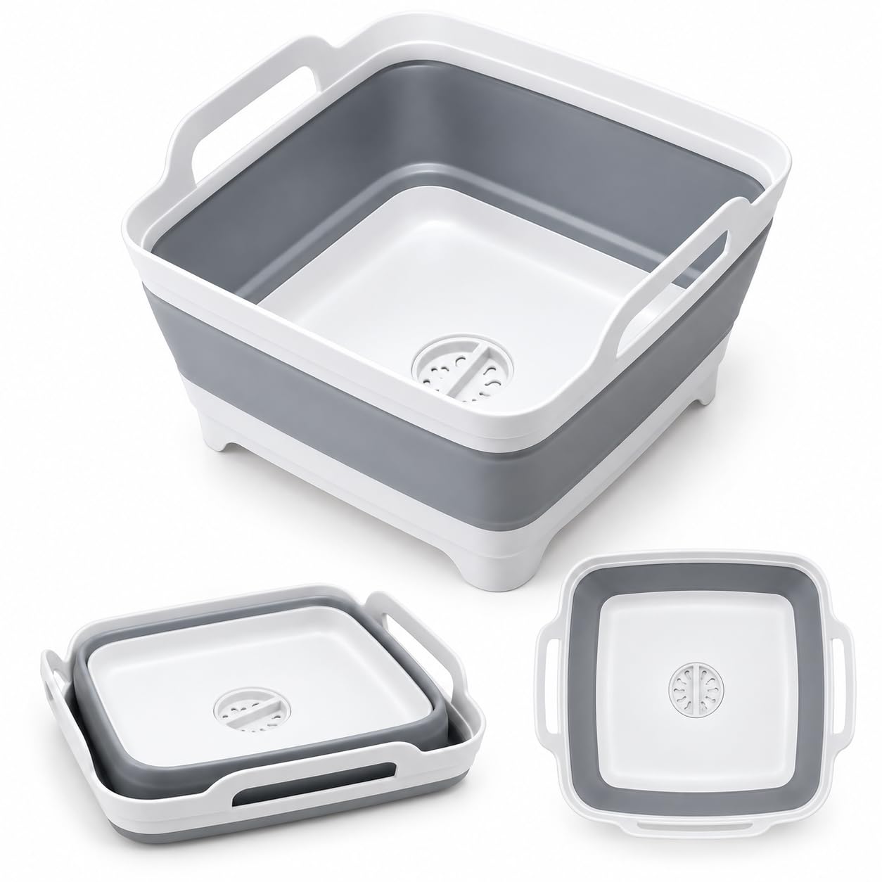 Collapsible Wash Basin for Baby Bottles with Drain Plug 2.4 Gal (9L)