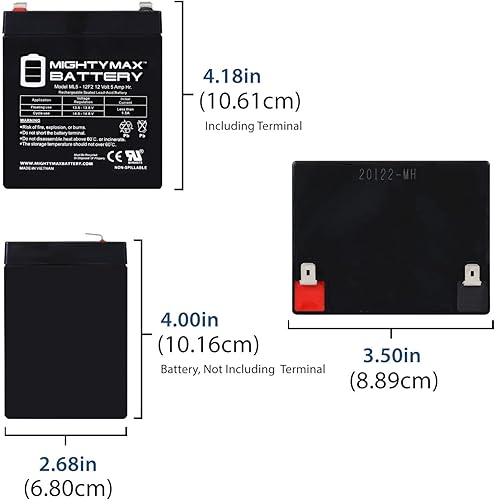 Miniatura 2 de Mighty Max Battery 12V 5Ah F2 SLA Replacement Battery for Ditek DTK-BU600PLUS - 12 Pack