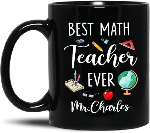 Miniatura 8 de Tazas personalizadas con texto en inglés "Teaching Is A Work Of Heart", taza de té personalizada para profesor de matemáticas, taza de cerámica