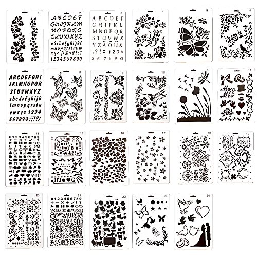 Ewparts 23 Pezzi PP plastica disegno stencil scala...