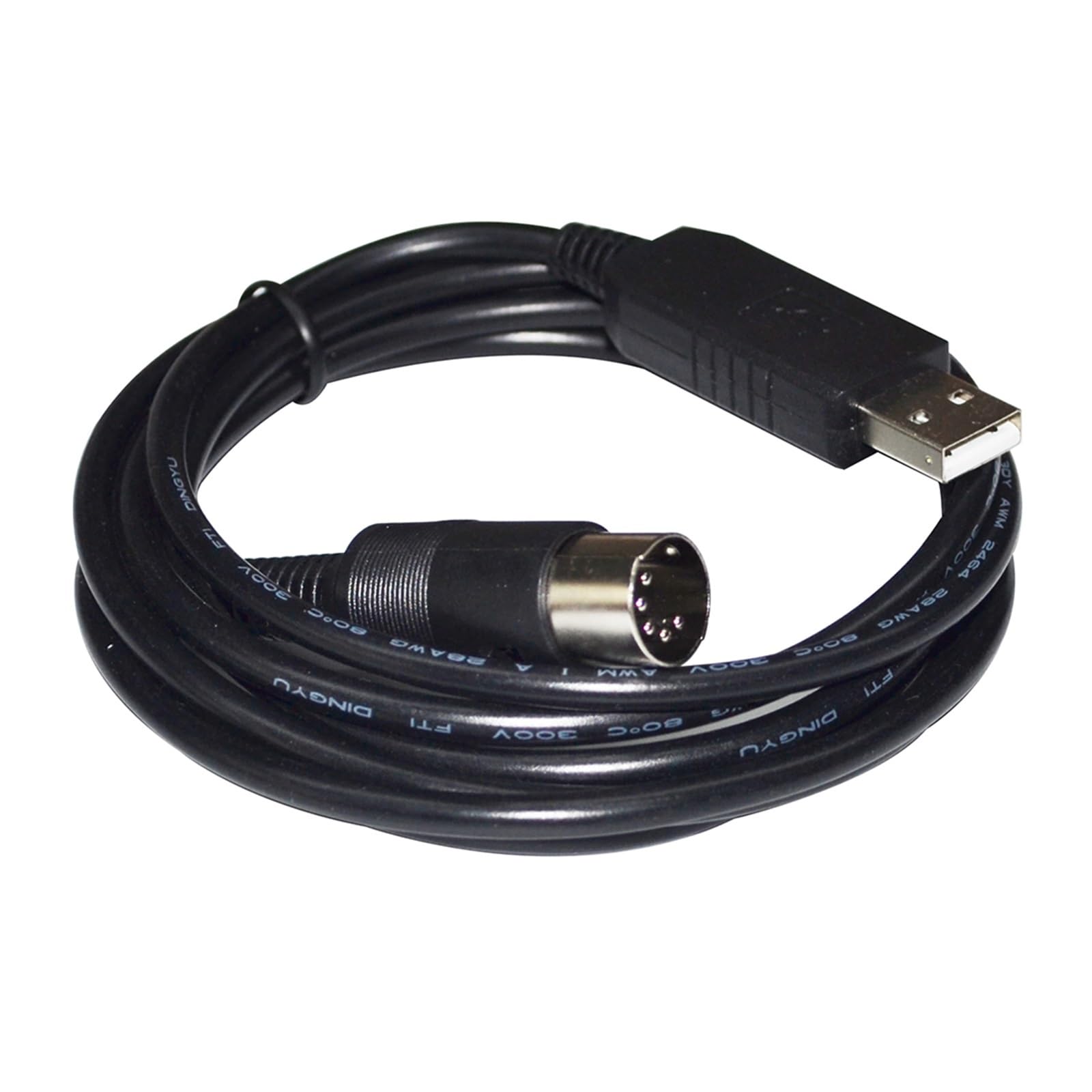 FT232RL - Cavo di comunicazione seriale RS232 da USB a DIN 5 pin maschio, adatto per bilancia elettronica (1,8 m, chip FT231XS)