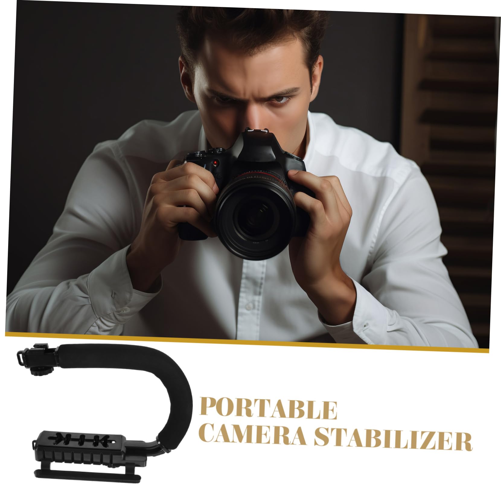 Hemobllo Stabilizzatore Per Fotocamera Portatile Con Maniglia Ergonomica Supporto Gimbal Per Dslr Compatibile Con Attrezzature Da Ripresa Design Shaped Per Stabilità e Durabilità