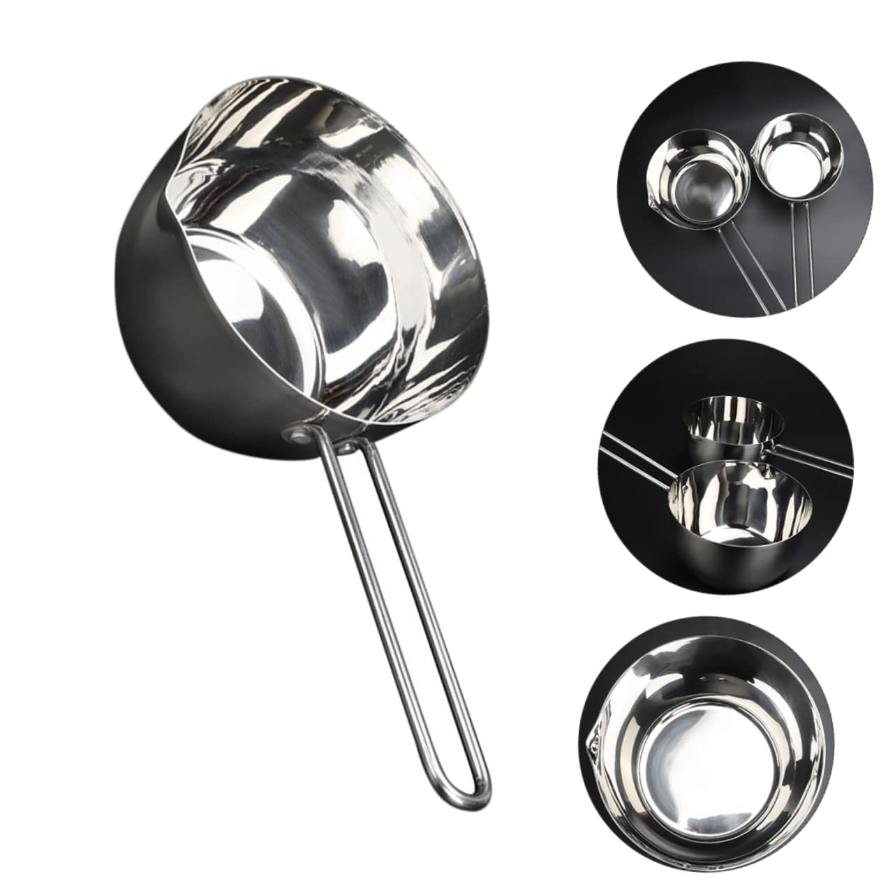 MAGICLULU Mestolo per Acqua in Acciaio Inox Manico lungo Ergonomico e Resistente, Mestolo Cucina Argento per Ristorante e Uso Domestico