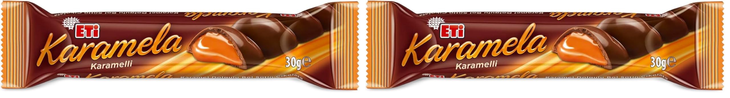 Eti Karamela Karamel Dolgulu Sütlü Çikolata 30 g x 24 Adet (2 paketi)