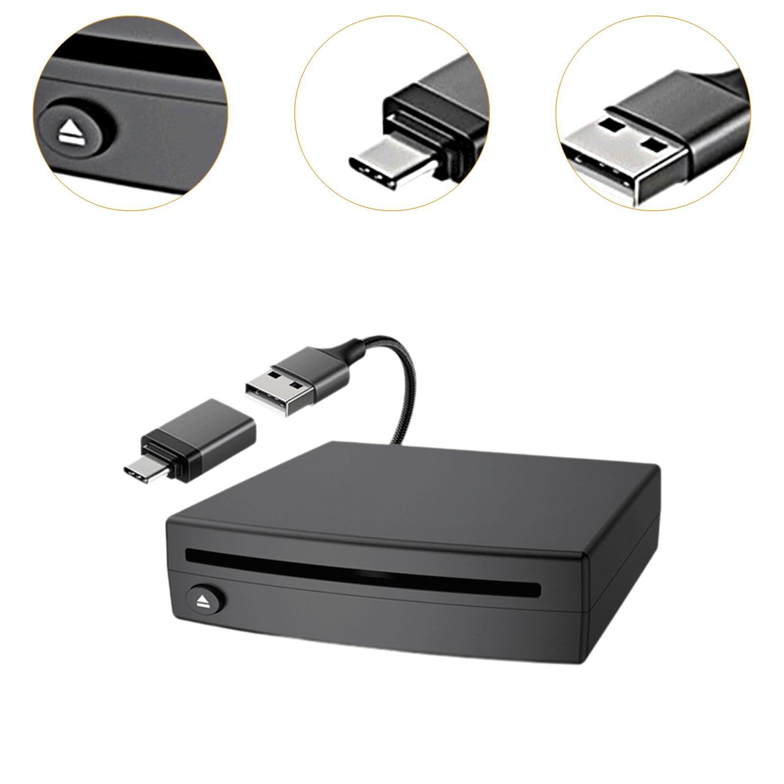 Reproductores de CD de DVD de vehículos USB Black MultipURSONE Universal Fácil de instalar accesorio profesional Portable Portable