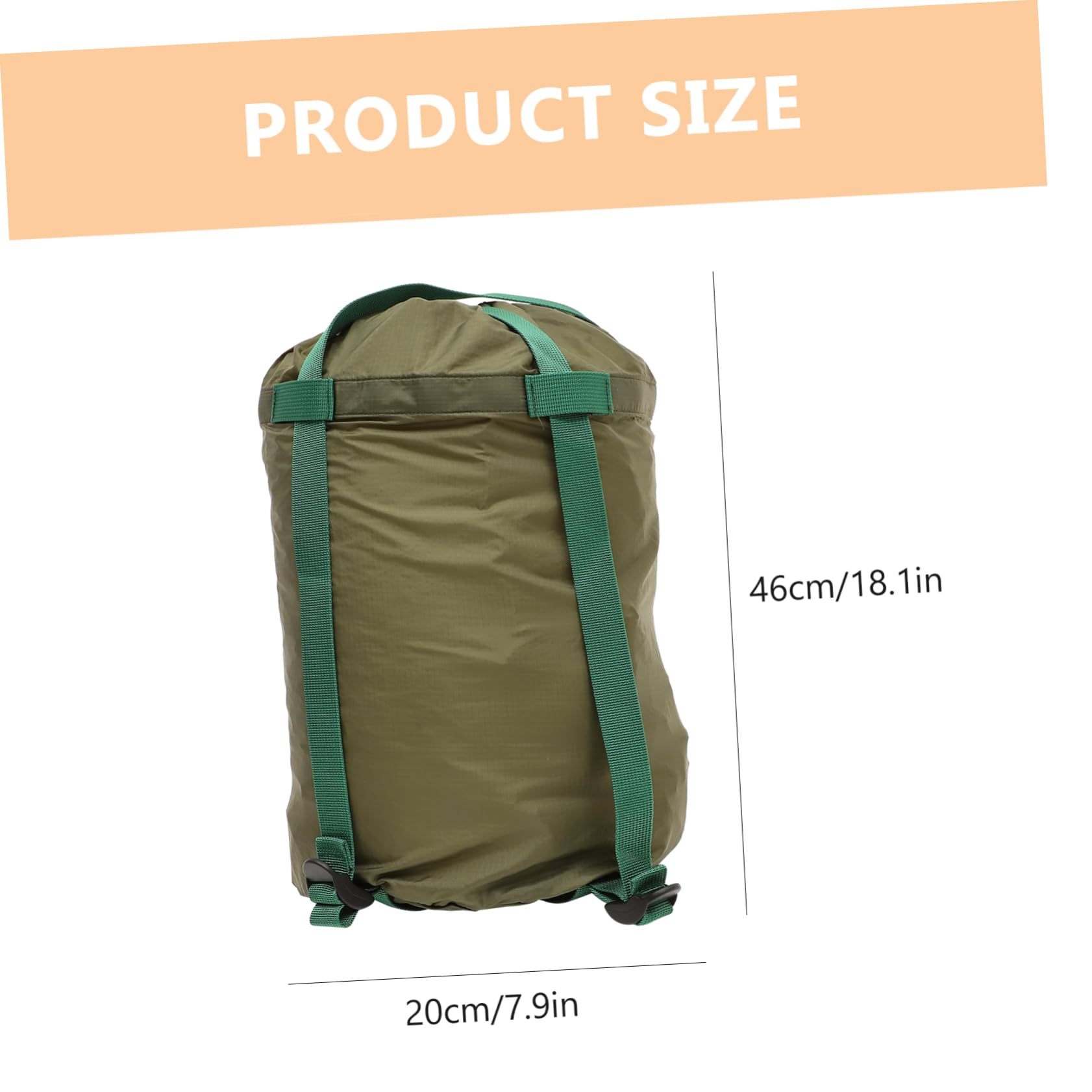 Mikikit Compression Storage Sack for Adults Portable Drawstring Compression Bag for Camping Hiking Durable Stuff Sack Green Maximize Packing Space