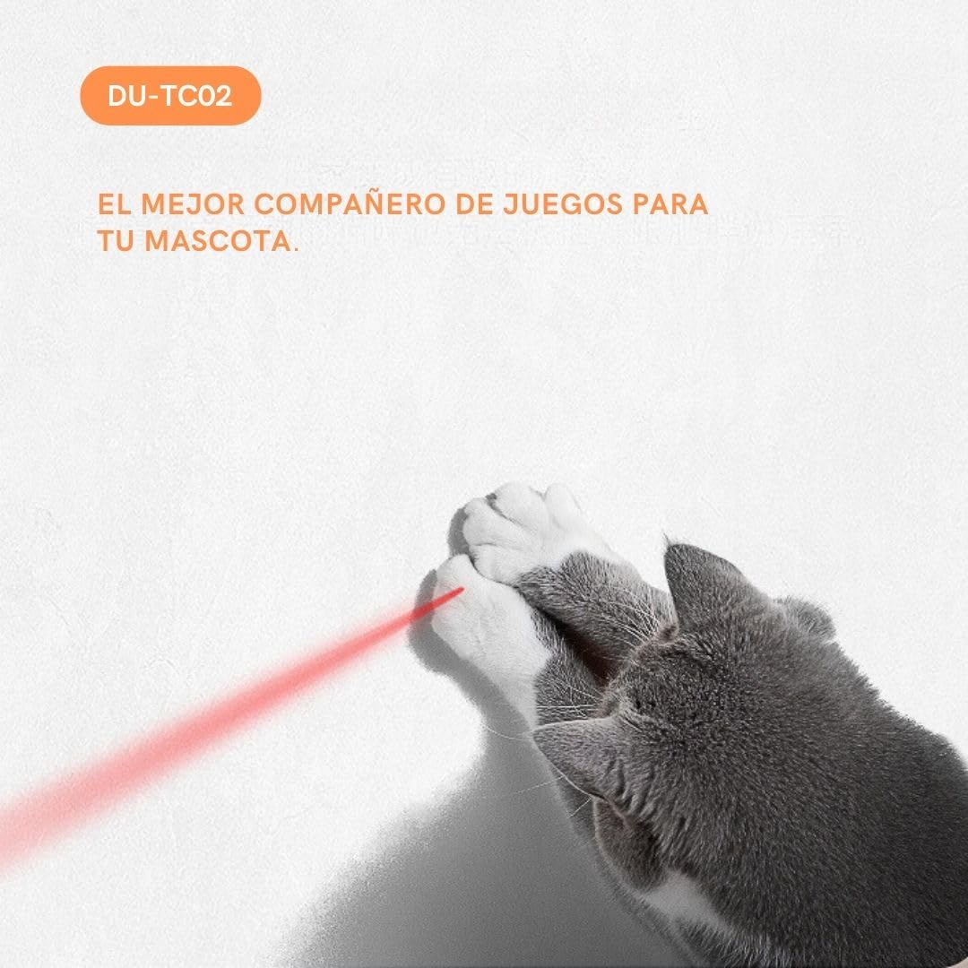 Belson DU-TC02 Jouet interactif pour chats | Laser infrarouge avec contrôle manuel | Connecté à votre smartphone via App | Mode de jeu automatique