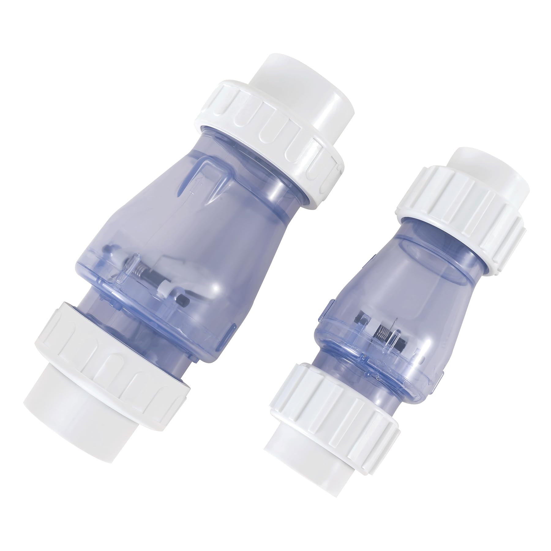 Válvula de retención de PVC transparente/combinación de resorte, transparente, conector de 5 cm, válvula de retención de agua (5 cm)