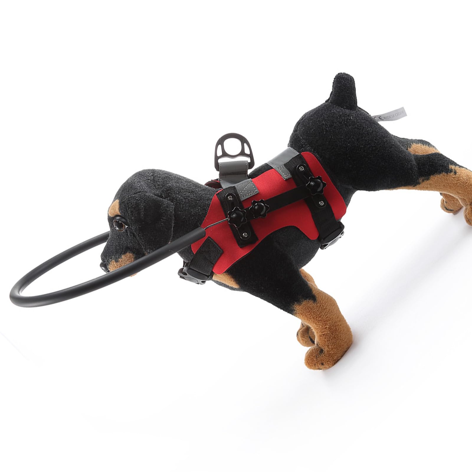 PANGBOER Correa protectora circular fácil de llevar, a prueba de colisiones, para mascotas con discapacidad visual, ajustable, diseño de poliéster transpirable, arnés para perro ciego, ayuda a caminar