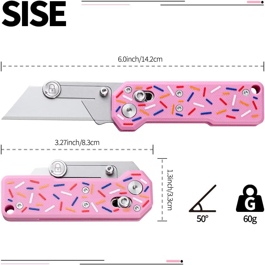 XXOK Utility knife box cutter G10 Paper folding knife blade SK5 factory office camping outdoor portable doughnut knives