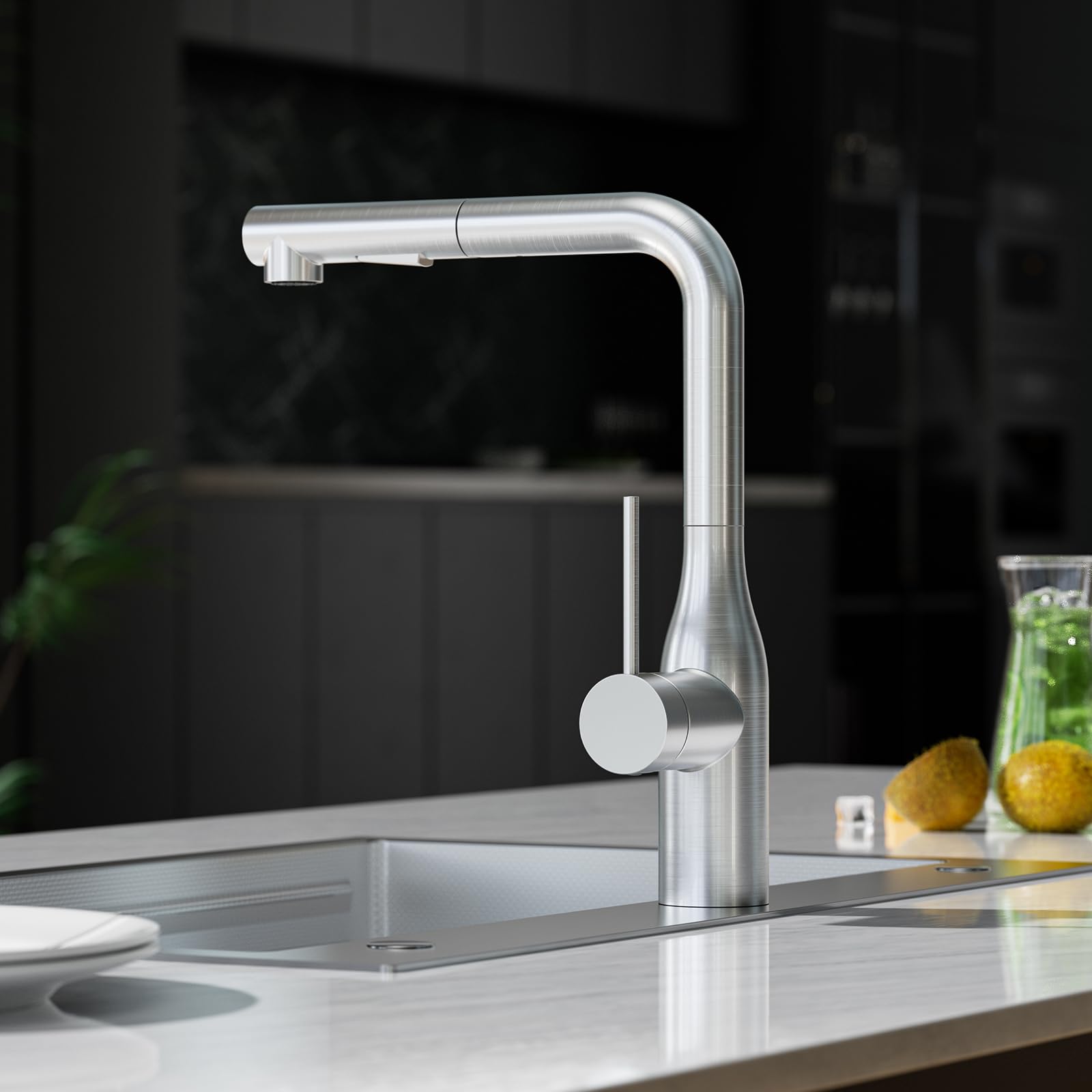 Hochdruck Wasserhahn Küche Ausziehbar, Küchenarmatur, Armatur Küche