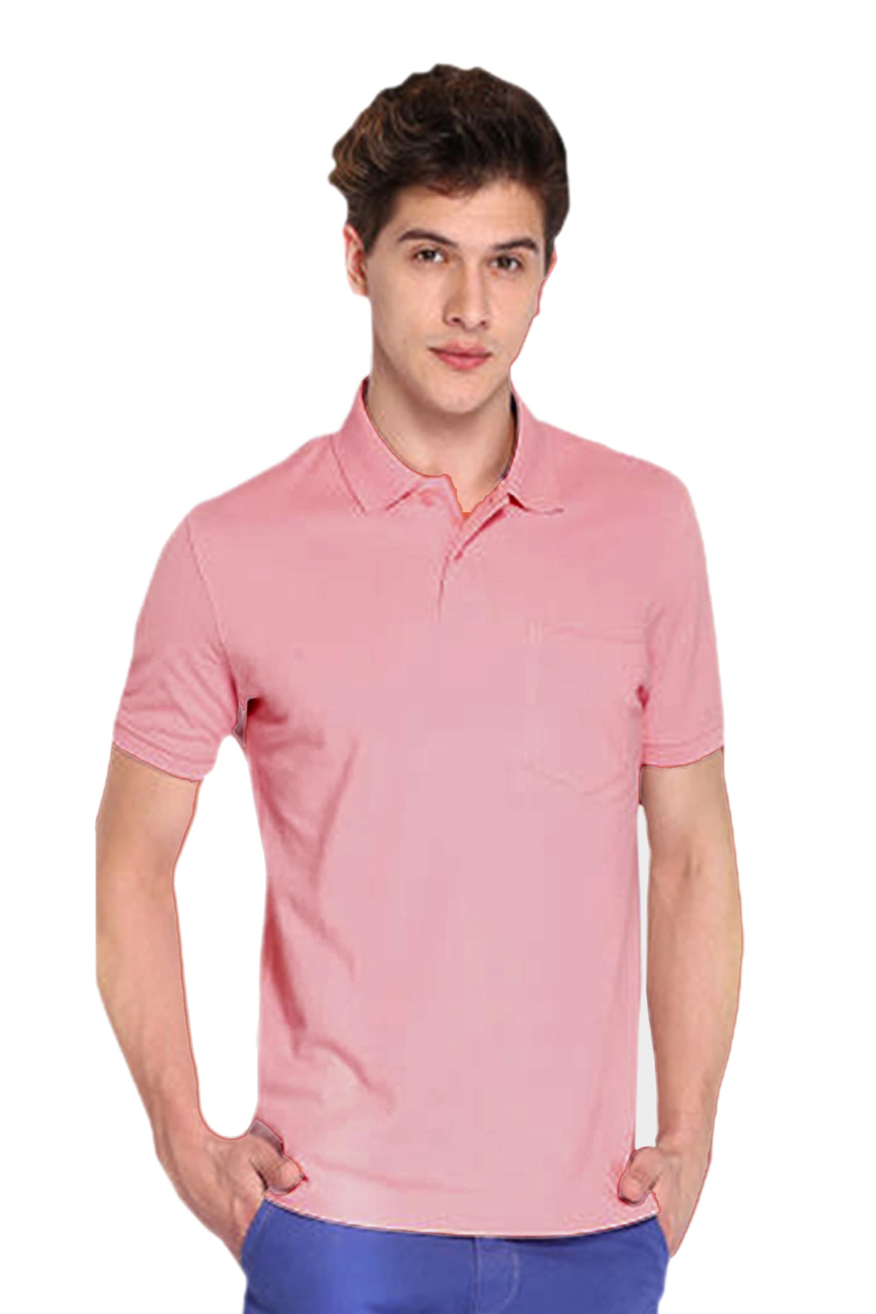 ketex Pink Polyster/Cotton Blend Polo Collar Men's Tshirt-picture-19